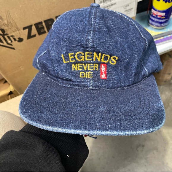Vintage 80s 90s Levi's Strauss & Co Blue Denim Jean Hat Cap